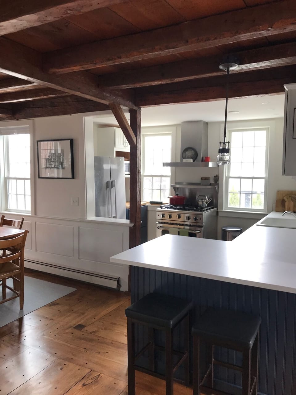 View of kitchen from living room