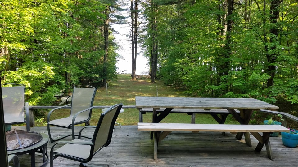View of deck from living room slider.
