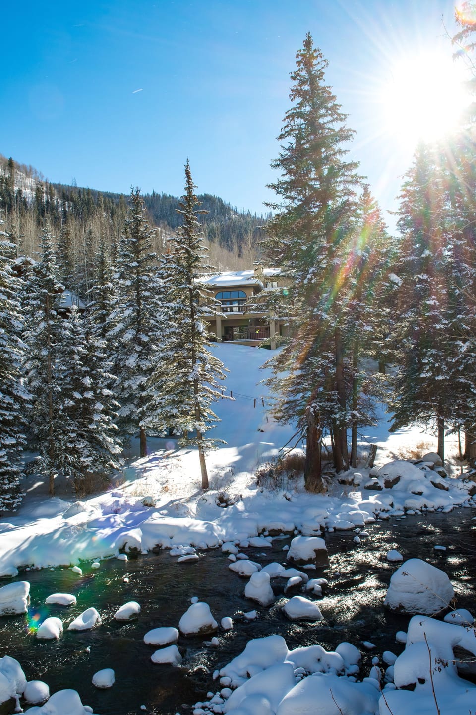 While in the Hot Tub, enjoy the relaxing sounds of the river all winter long!