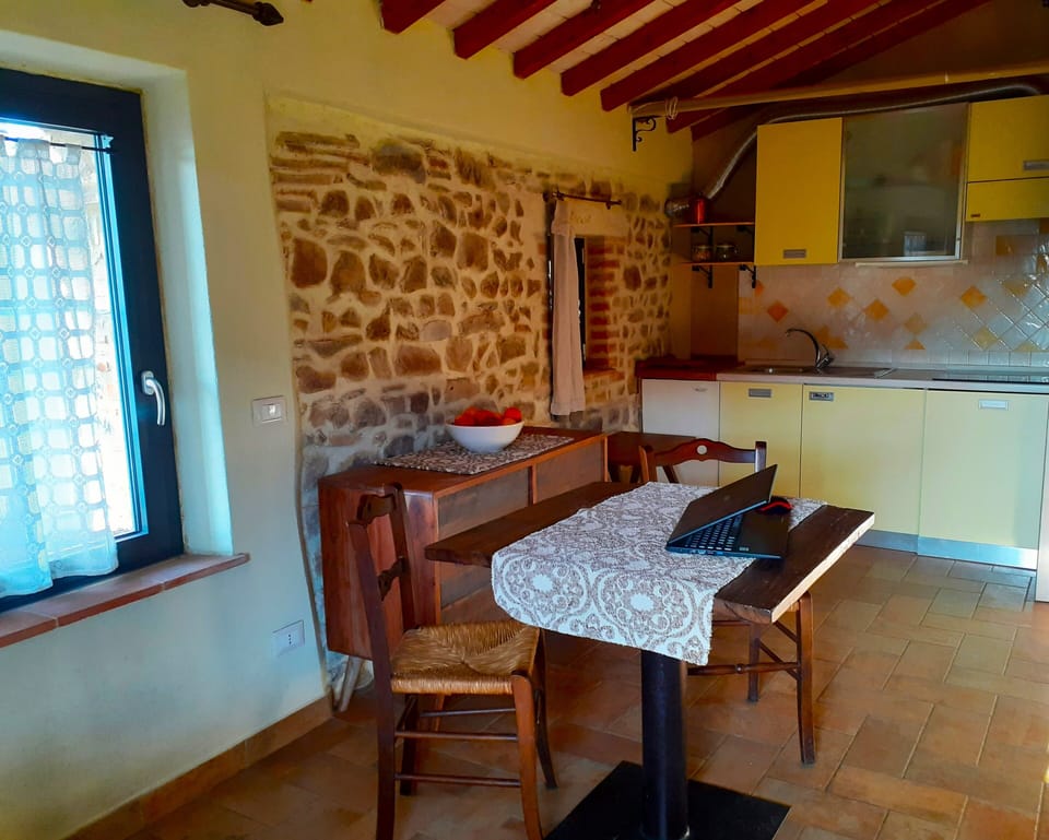 the great studio with modern kitchen, three windows, 2 beds-sofa, and table
