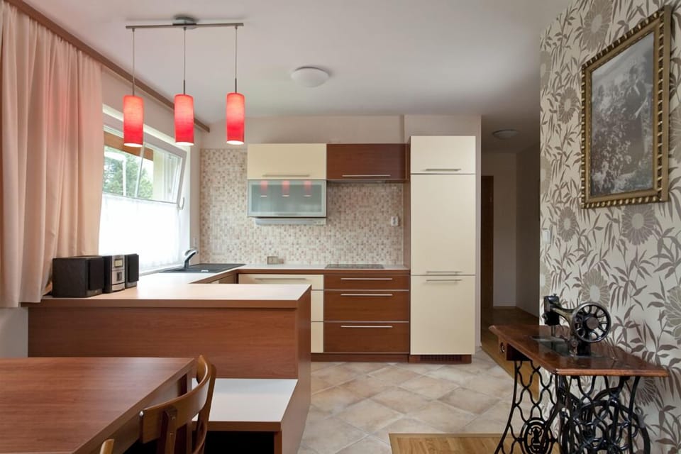 The spacious kitchen-dining room