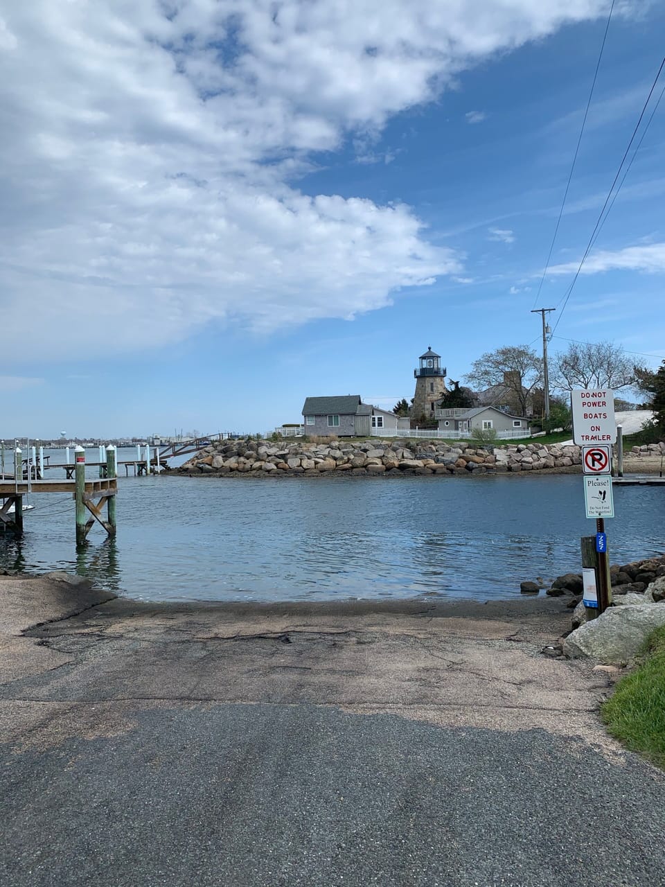 Boat launch around corner