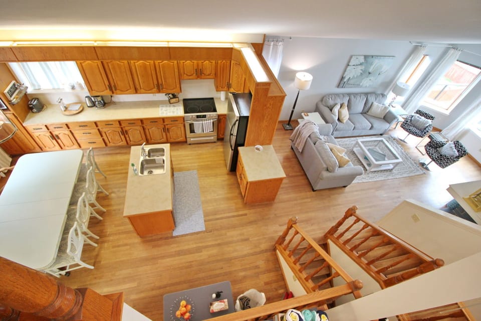 Main Kitchen and Livingroom- View from loft