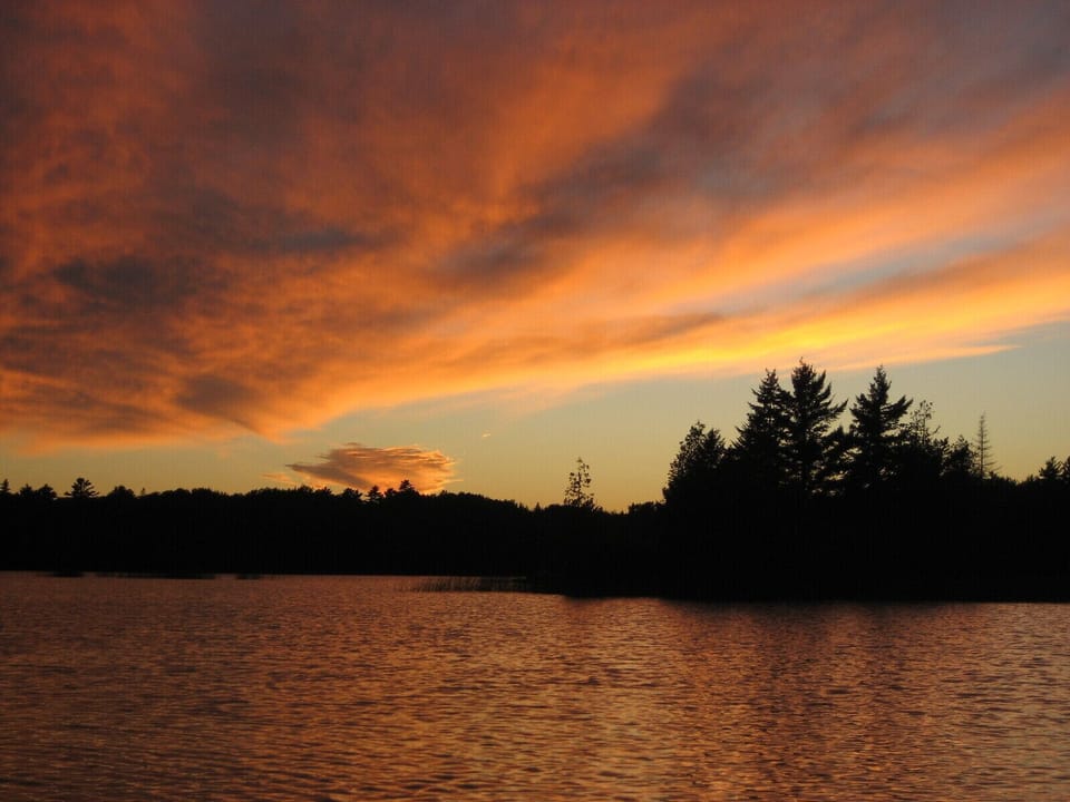 Sunset from the gazebo.