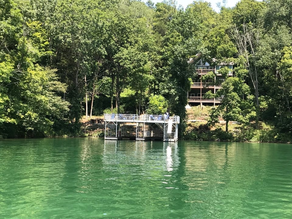 2 Covered Slips; Double Decker Dock w/Slide in Quiet Cove (Has Deep Water)