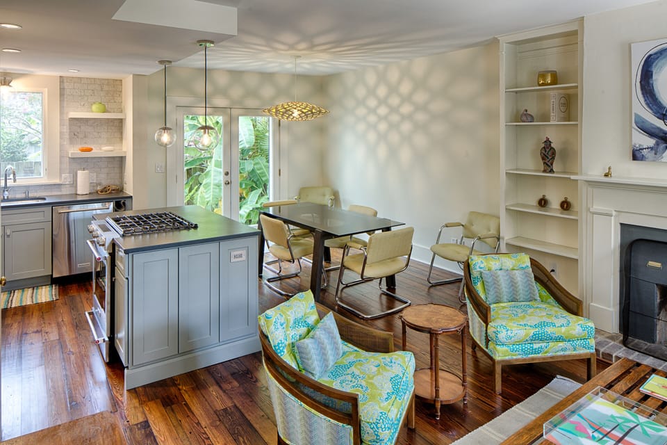 Open living/dining concept