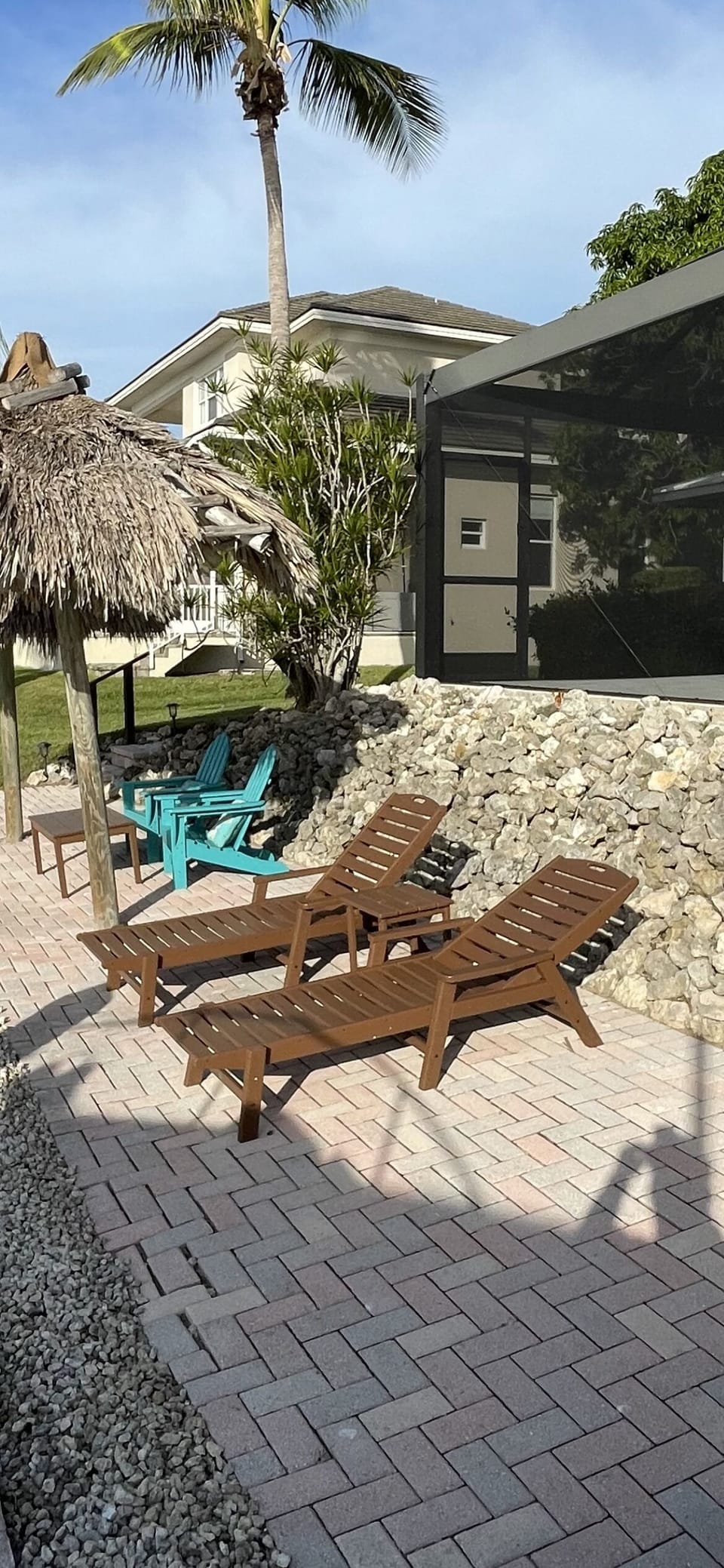 Dockside loungers are perfect for sunning or taking a nap by the water.