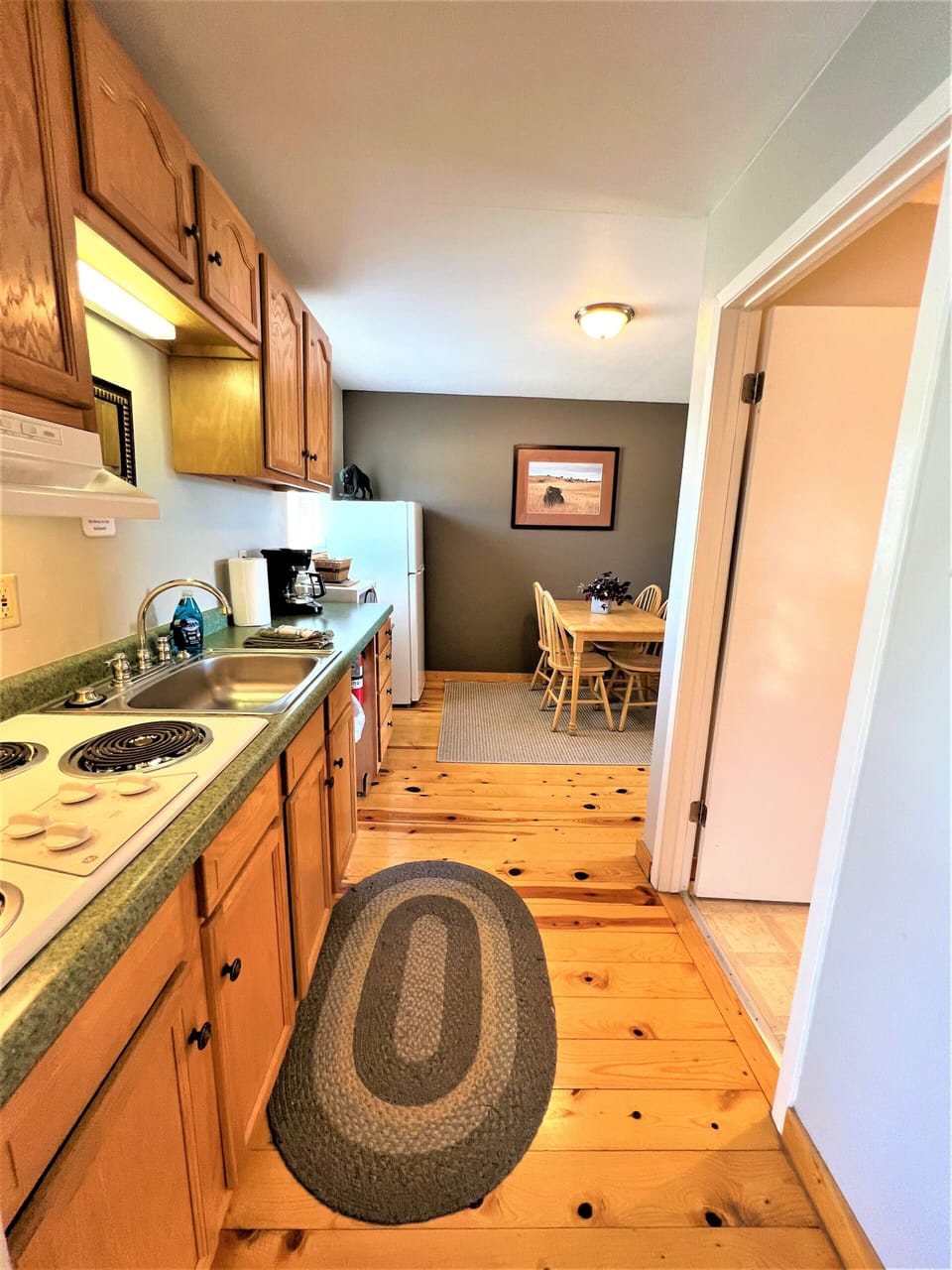 Kitchen with stove top, no oven