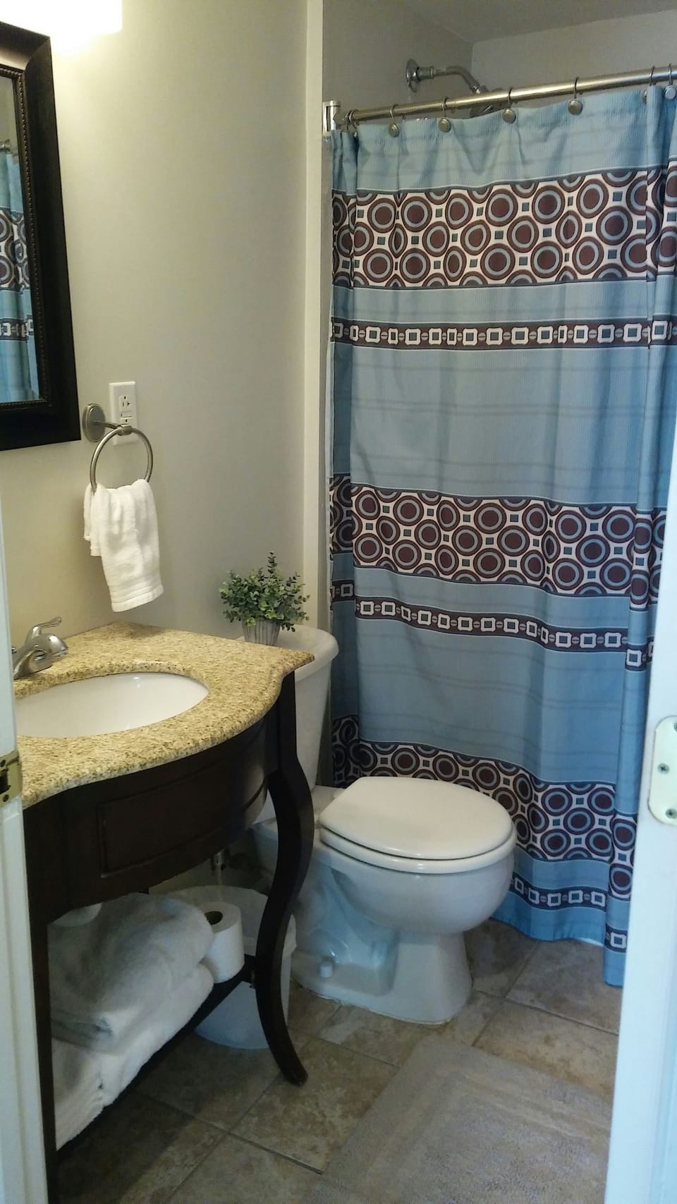 Bathroom with walk in shower