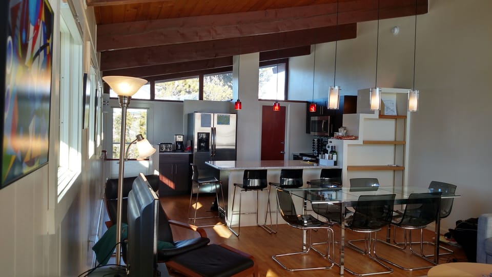 Upper level looking toward kitchen.