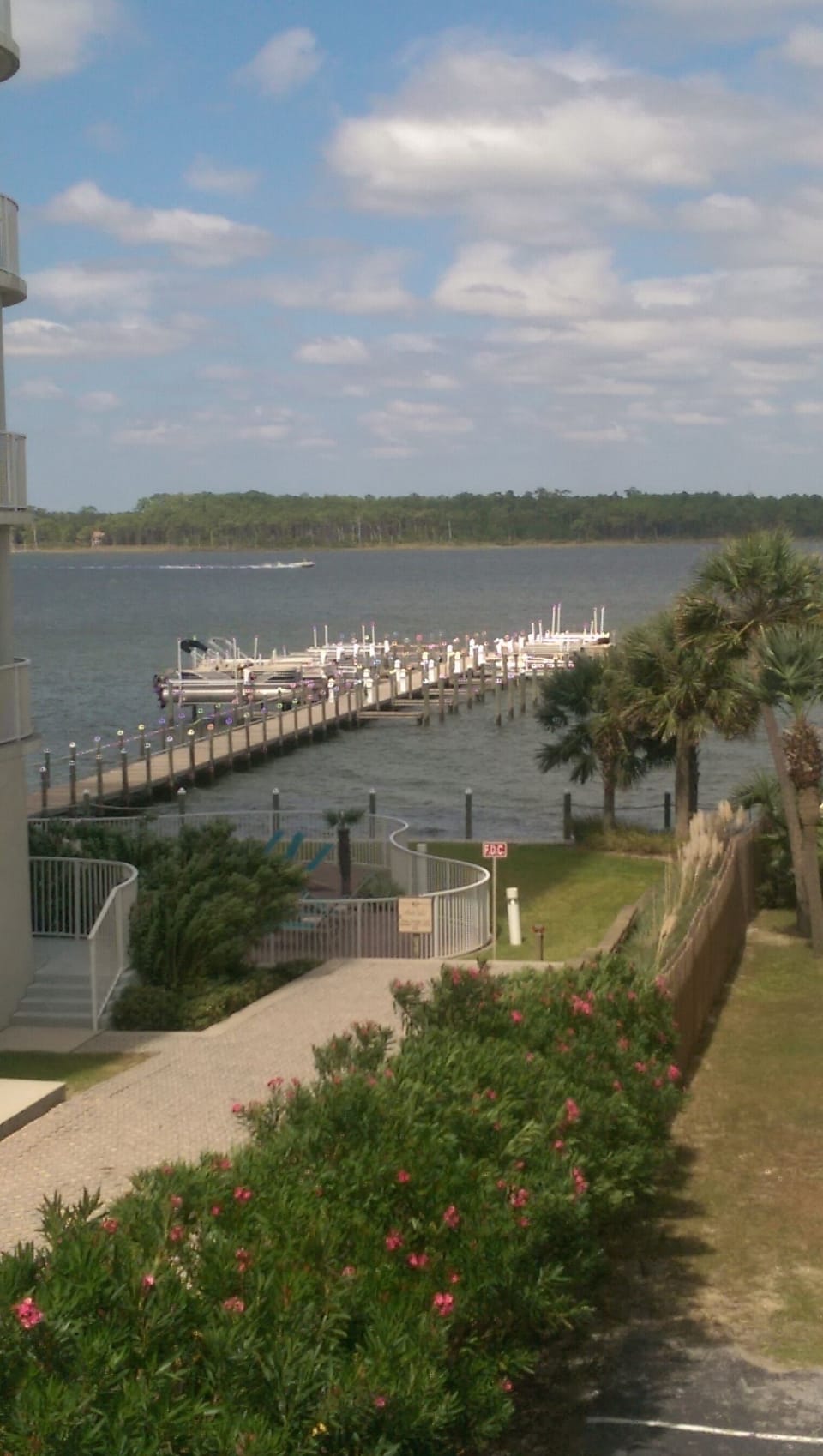 View of lagoon from deck