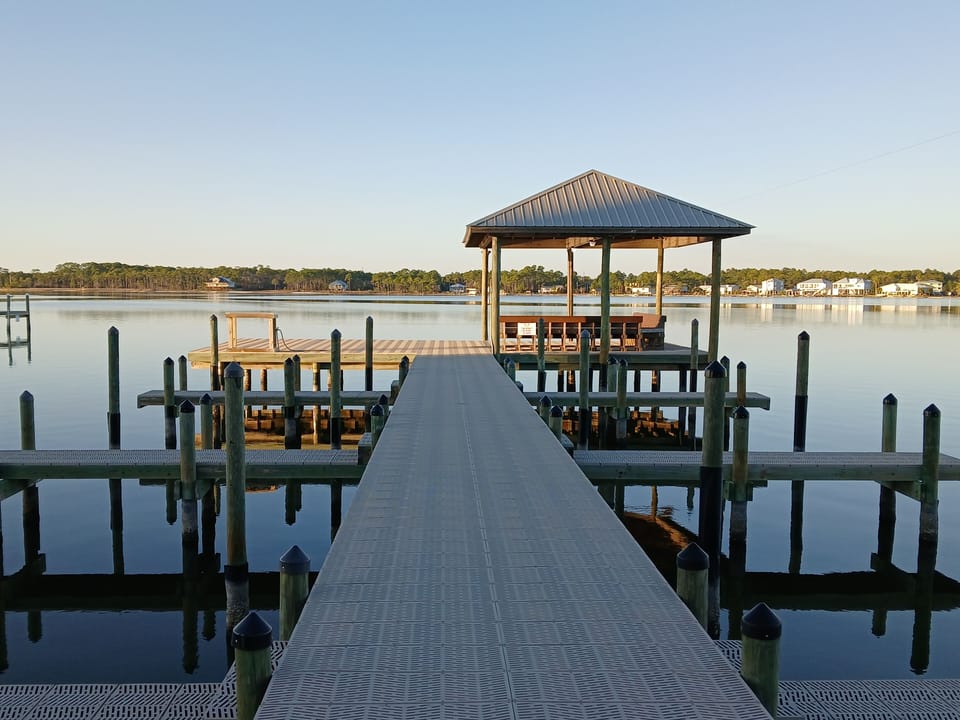 pier on lagoon side - view from pool area