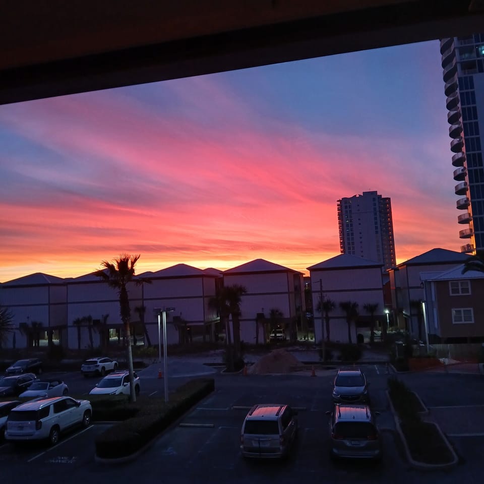 Amazing sunsets view from balcony