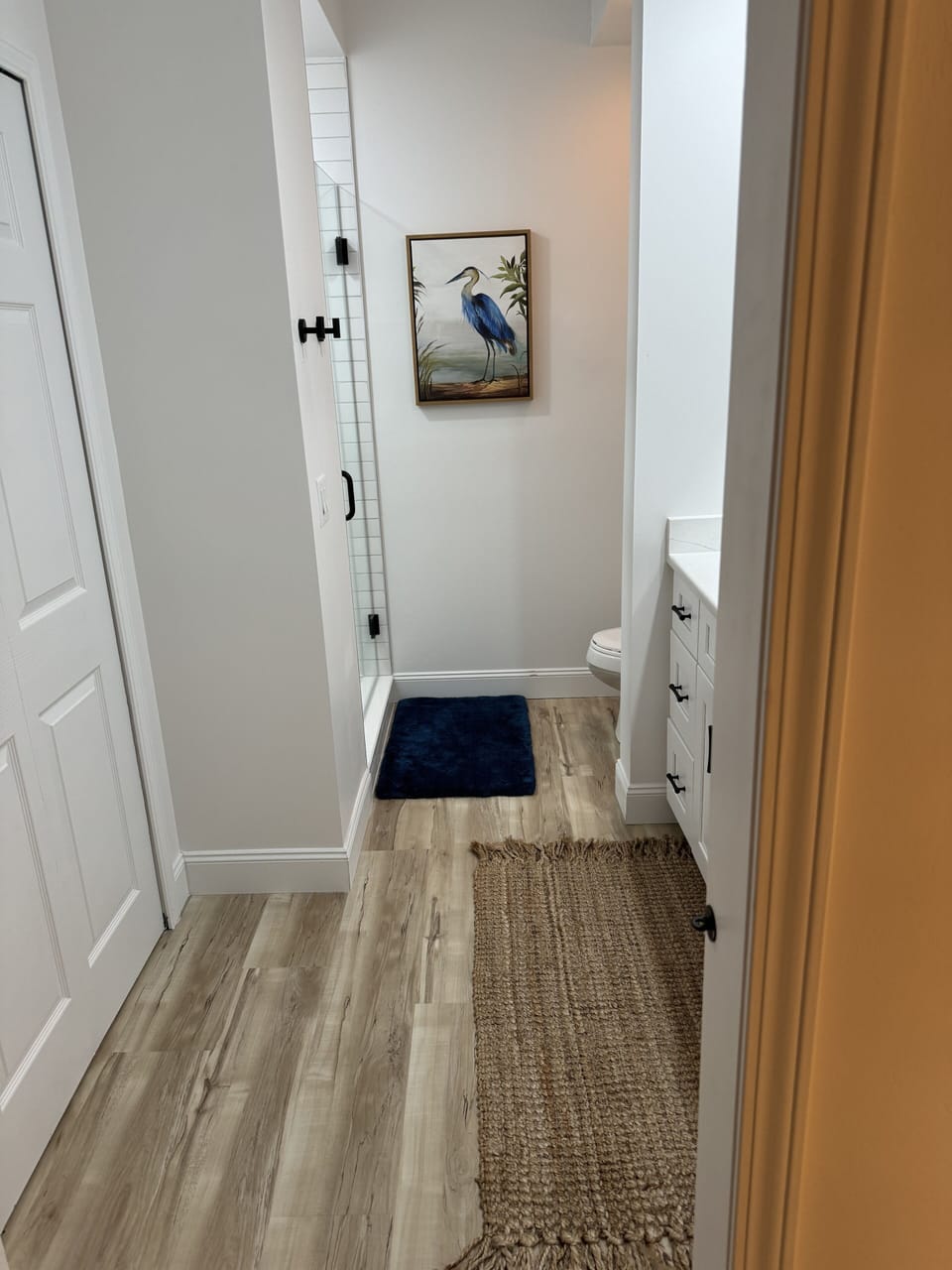 Main bath w walk-in shower; very large master closet