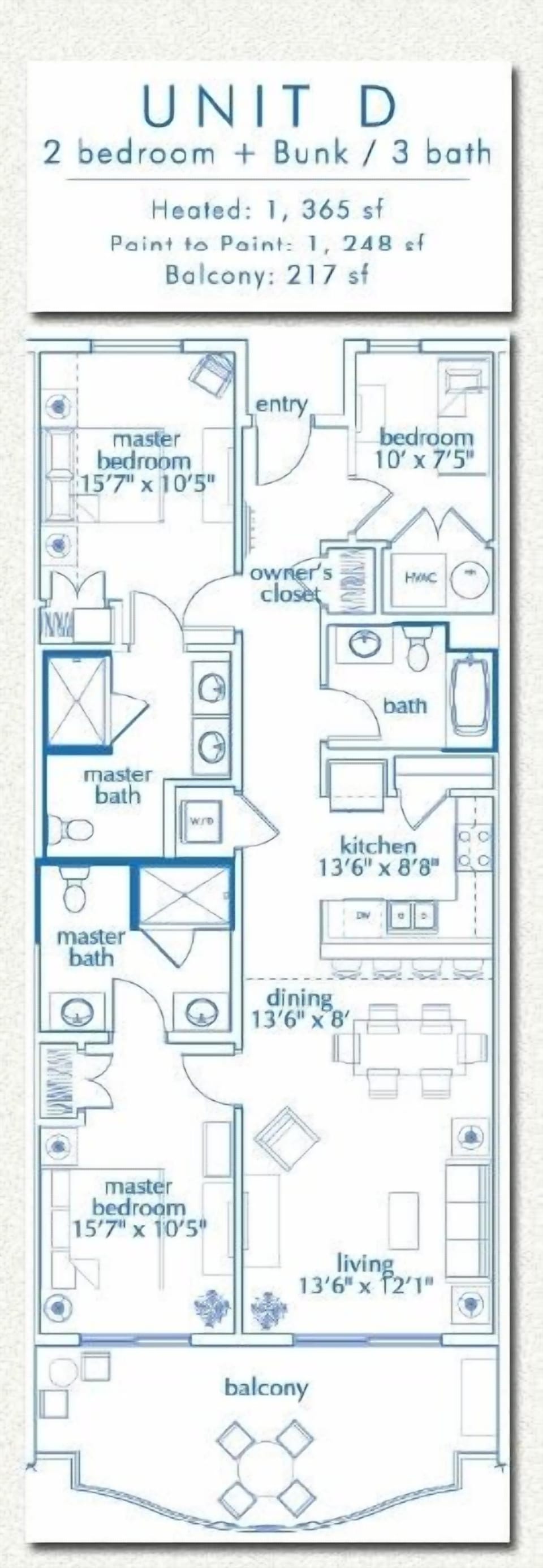 Spacious 1365 sf Floorplan