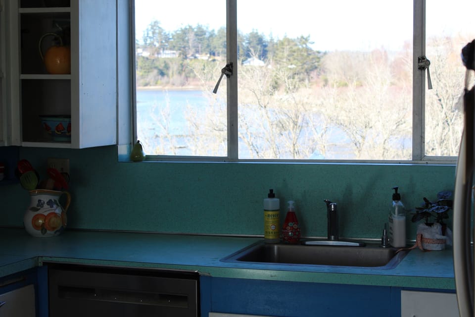 Back bay view from the kitchen.