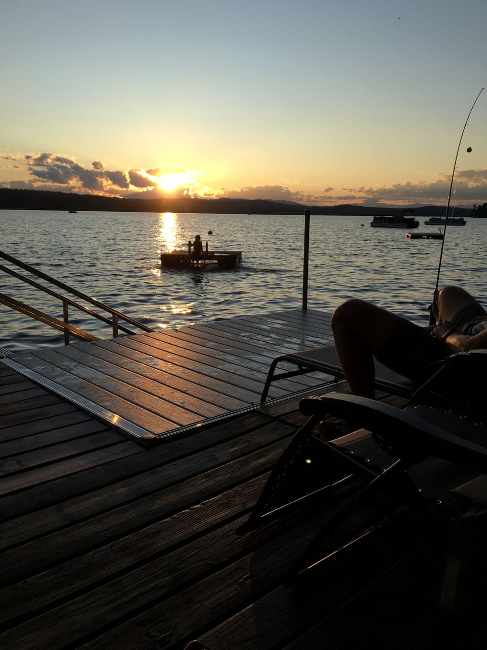 Sunset from the swimming dock