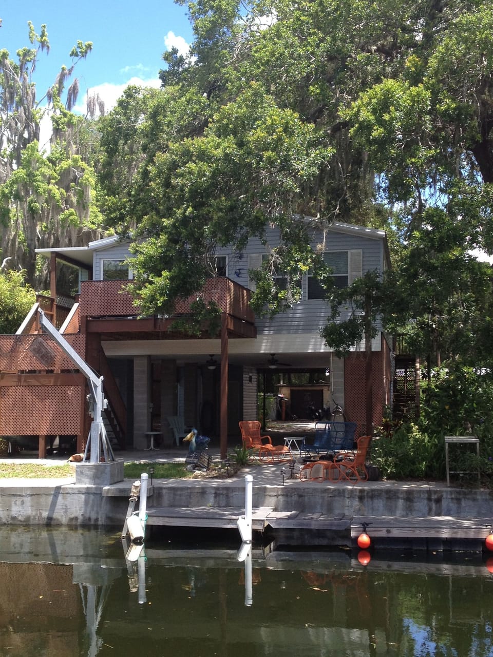 View of home from across canal.