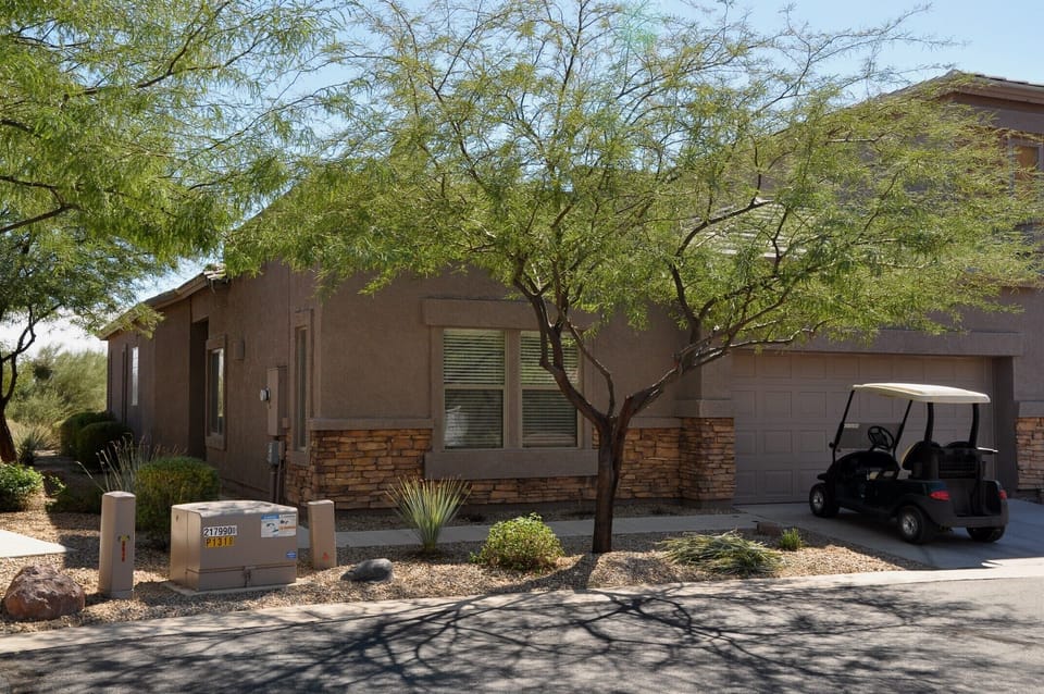 Front view of our Townhome. The #5 green on Sidewinder is right behind our home.