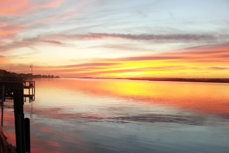 Let's Do Sunset! This is the view from the deck for a winter sunset!