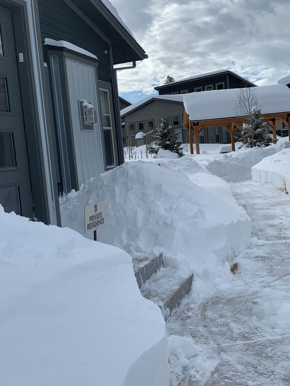 Front door in the winter