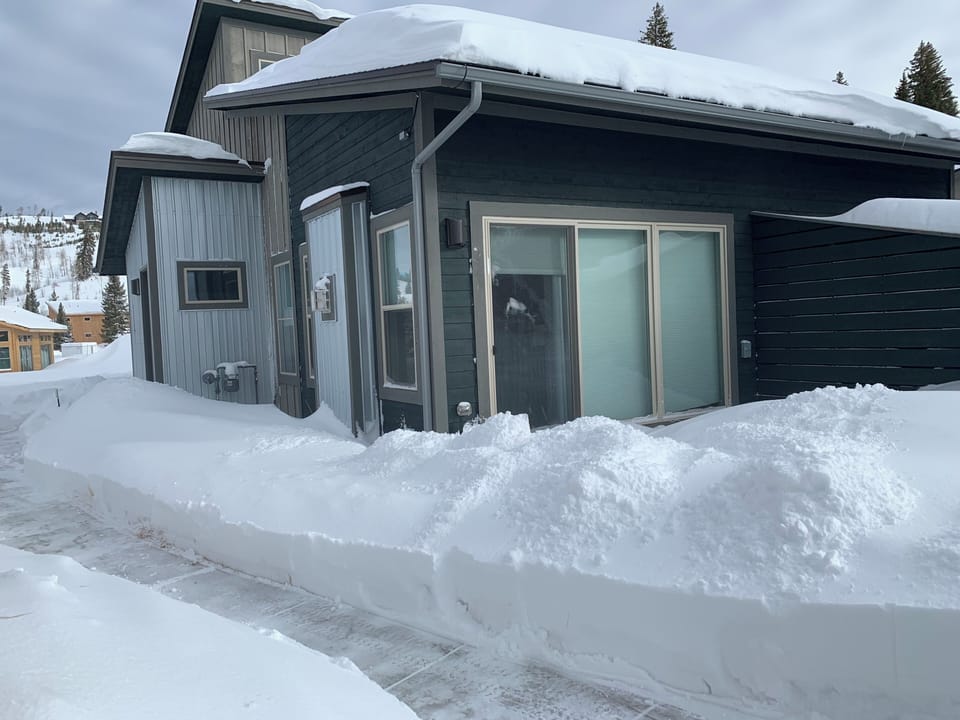 Back patio in the winter