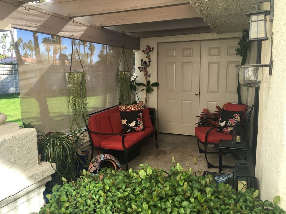 Bedroom Patio with adjacent common area (front)