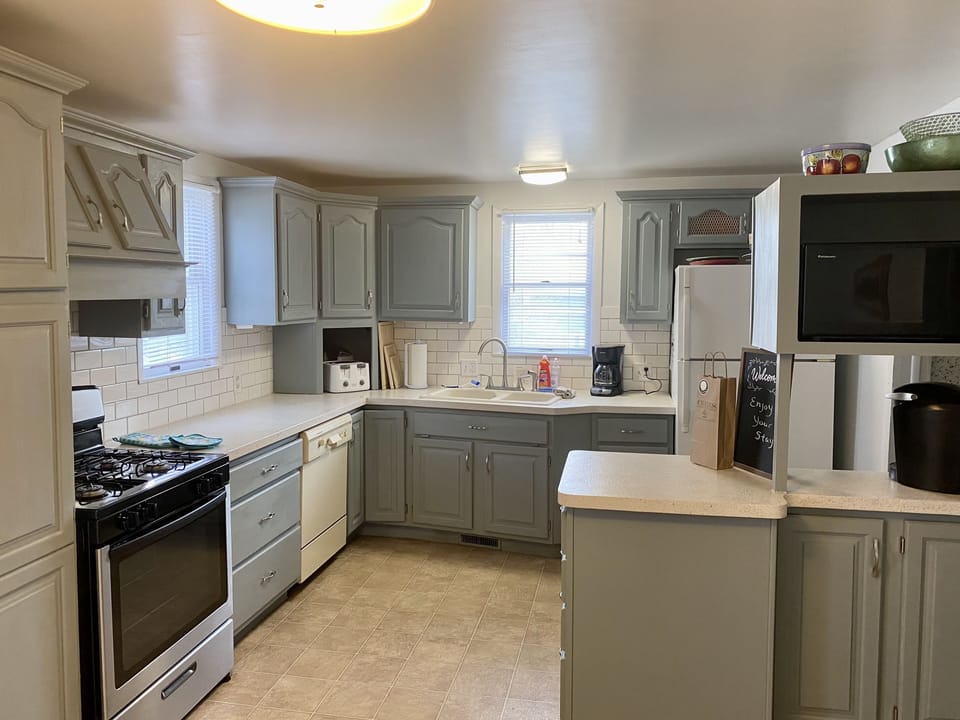 Kitchen is fully stocked 