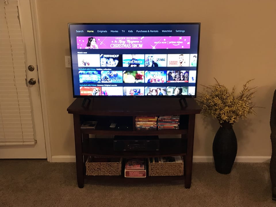 50" ROKU flat screen in living room