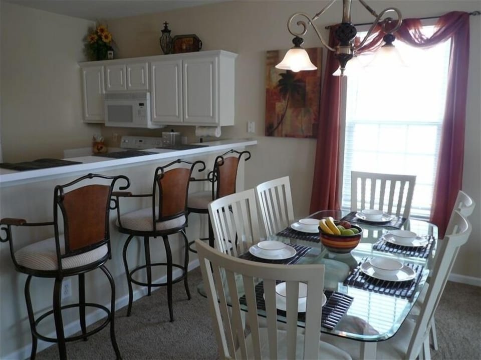 Dining room and kitchen