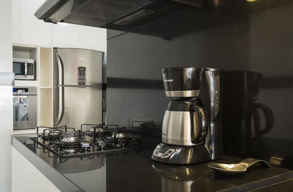 Kitchen With Stove, Refrigerator, Microwave and Oven