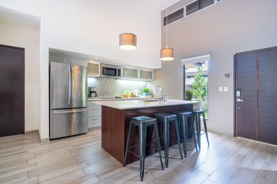 Kitchen with a range of essentials for creative cooking