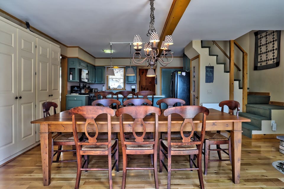 Large table with seating for 8