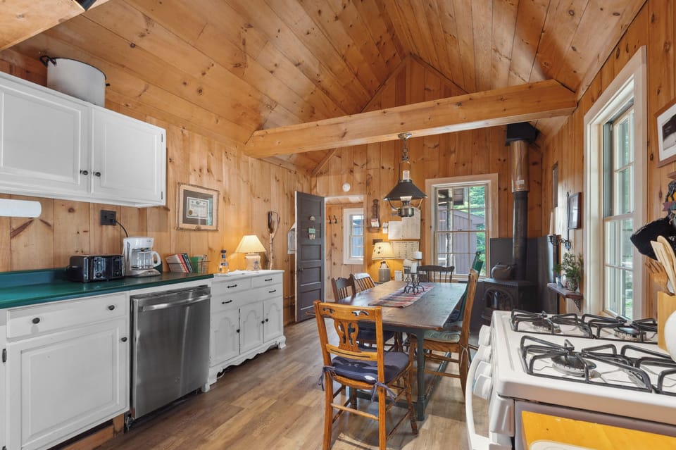 Dining area with gas stove