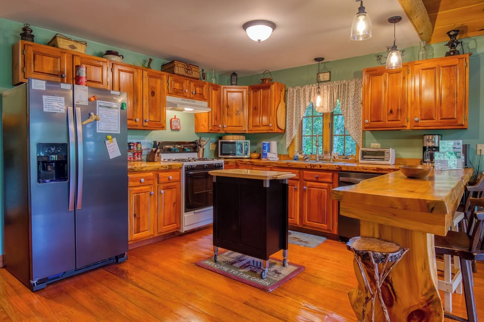 Enjoy the convenience of a full kitchen during your getaway
