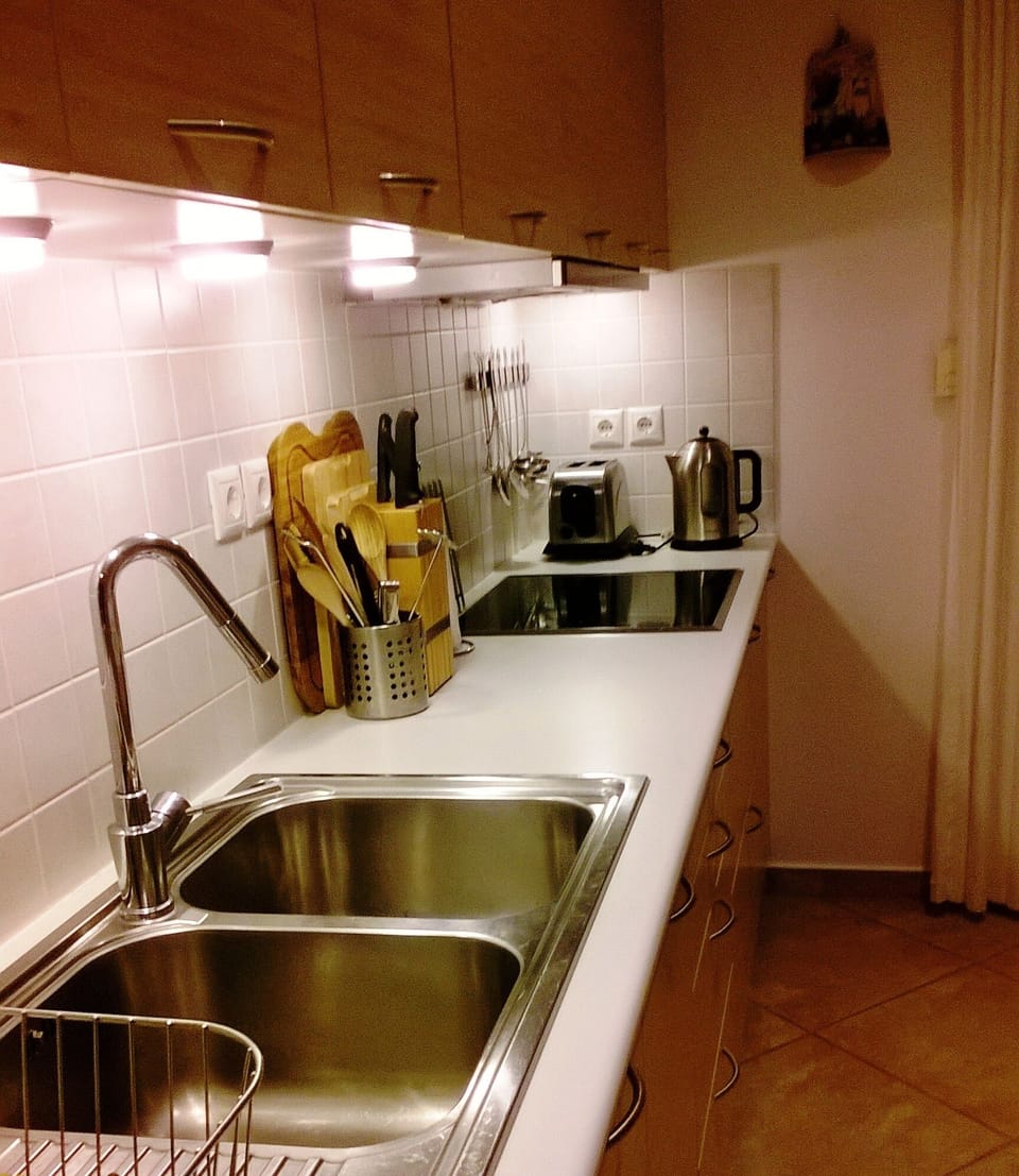Kitchen downstairs apartment at The Walnut Tree villa