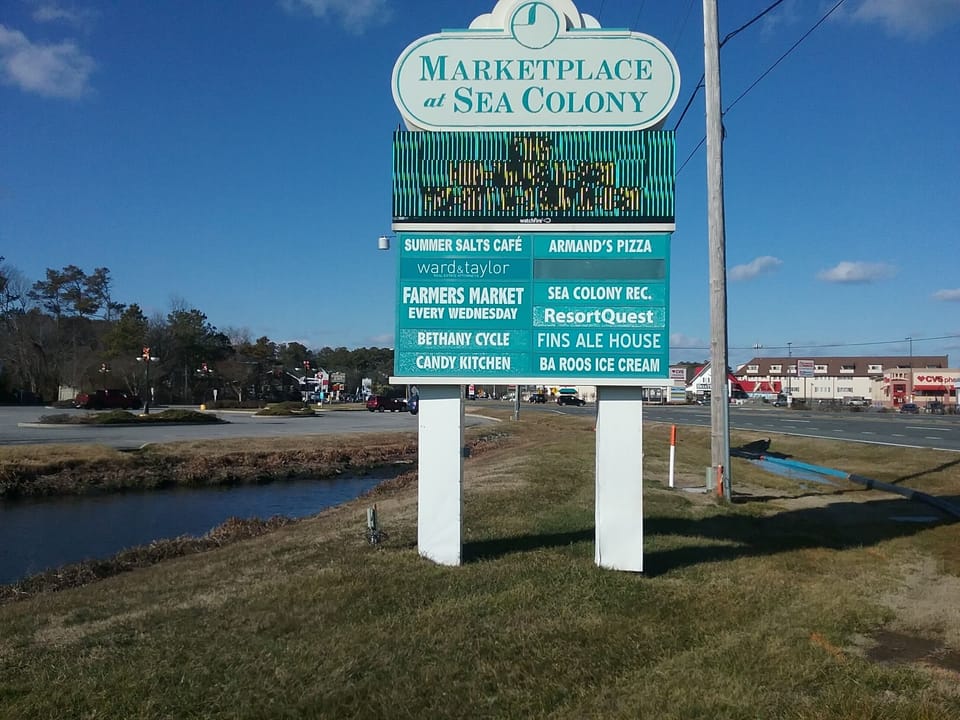 Convenient amenities at the Sea Colony Marketplace.