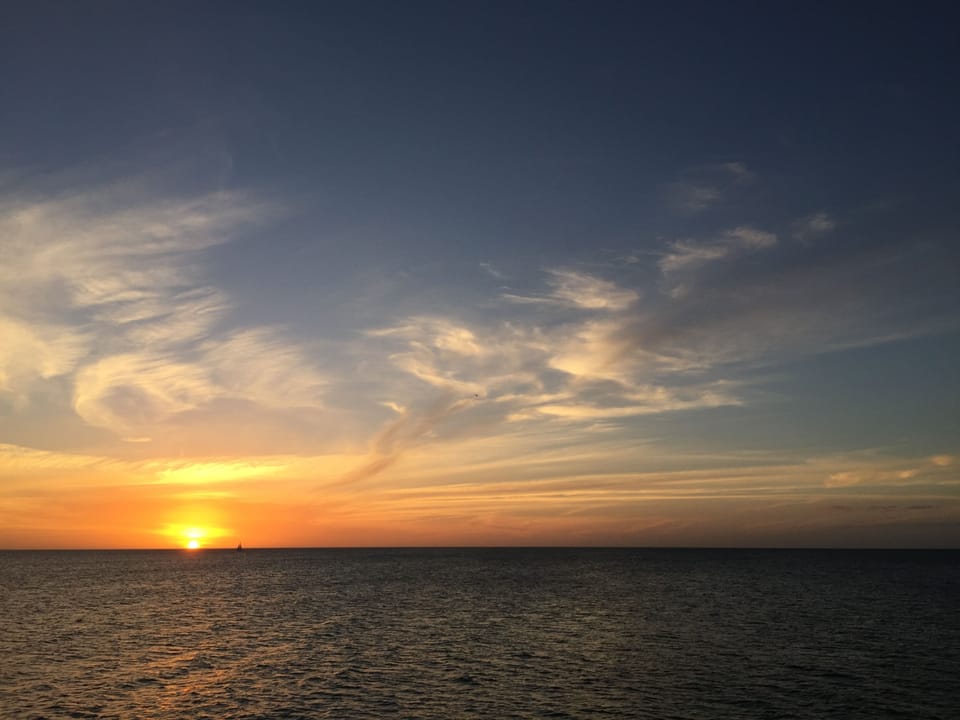 the daily fascinating and beautiful Naples sunset