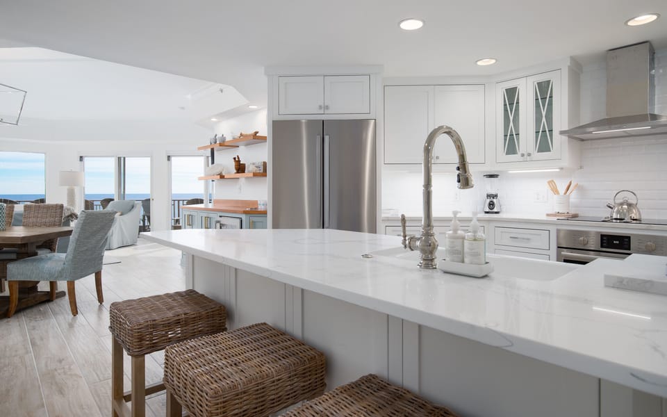 Open Concept Kitchen with Gulf View