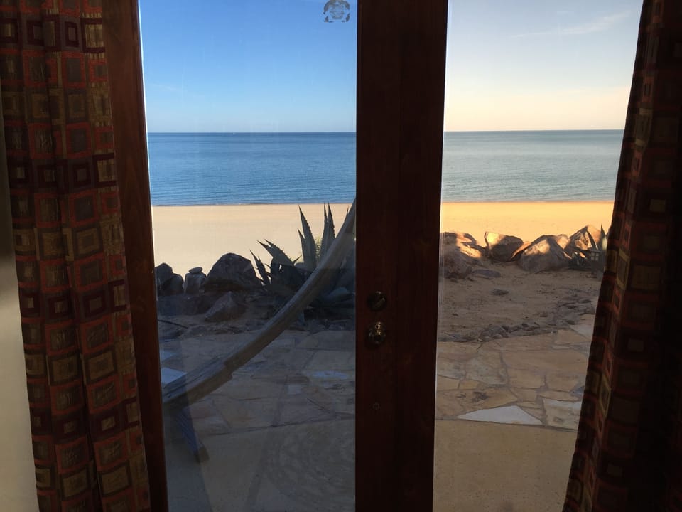 Looking at water from room