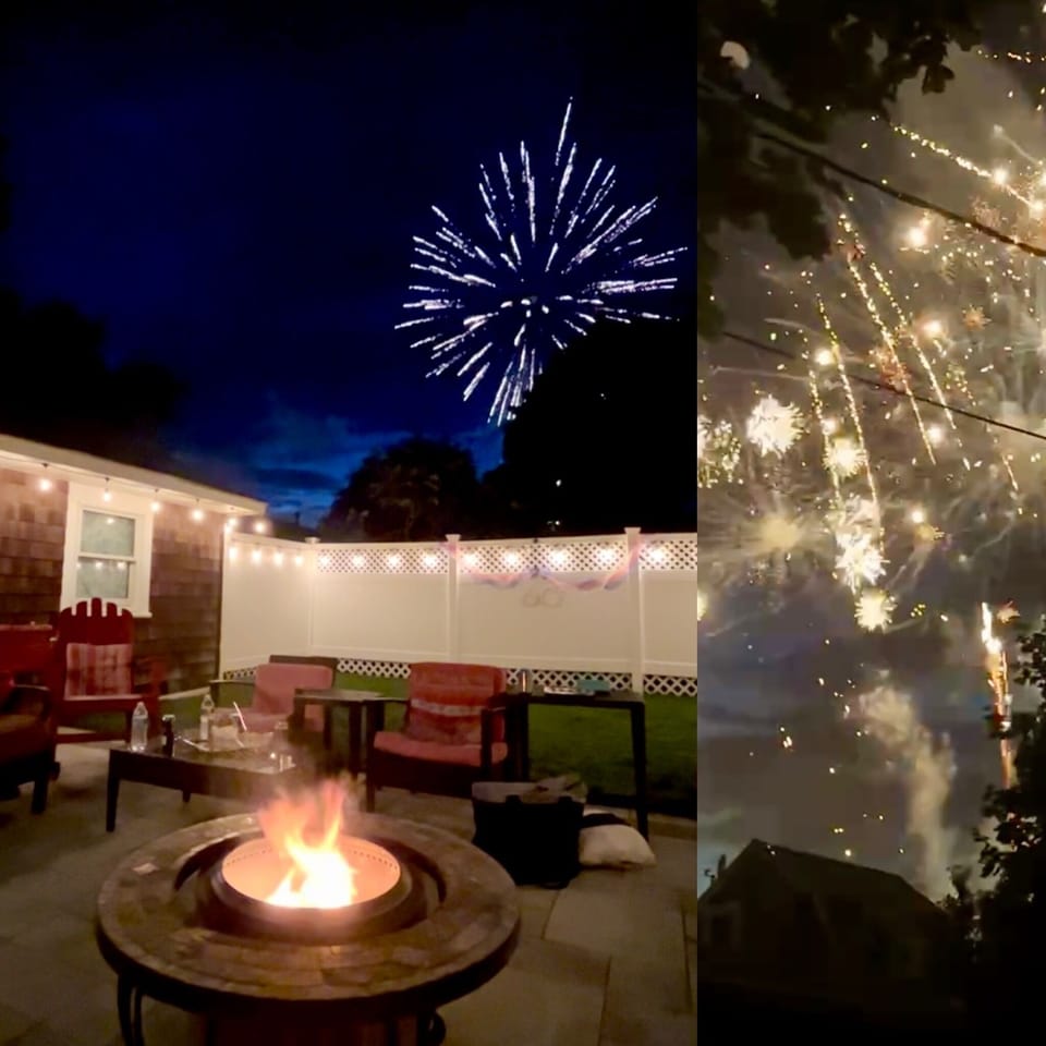 Feels like a private showing of fireworks in backyard. We are surrounded! 💥