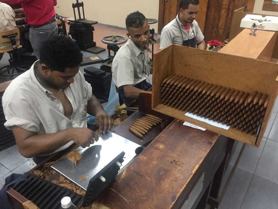 La Aurora Cigar Factory.  The oldest, largest and the best!  Ask us about it.