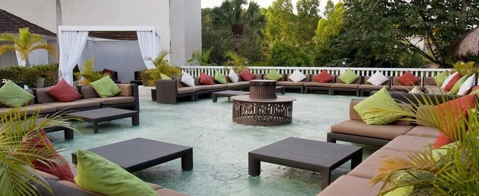 Grab a drink at the Bourbon Street Bar and visit on the beautiful patio