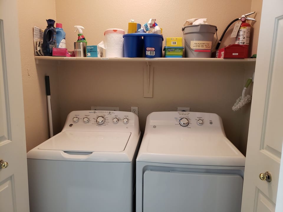 Laundry Closet with Full Size Washer & Dryer