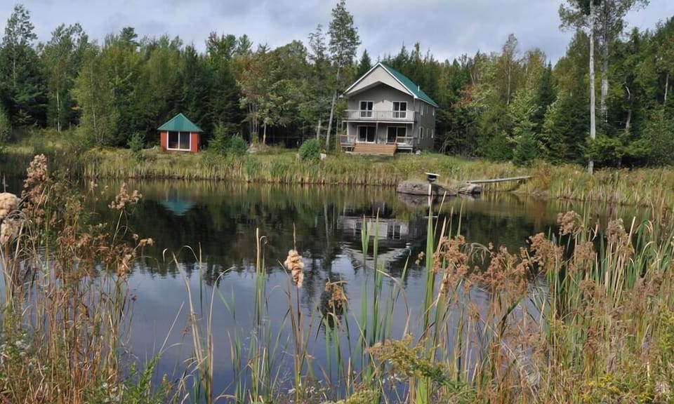 .The pond for the Canoe and fishing