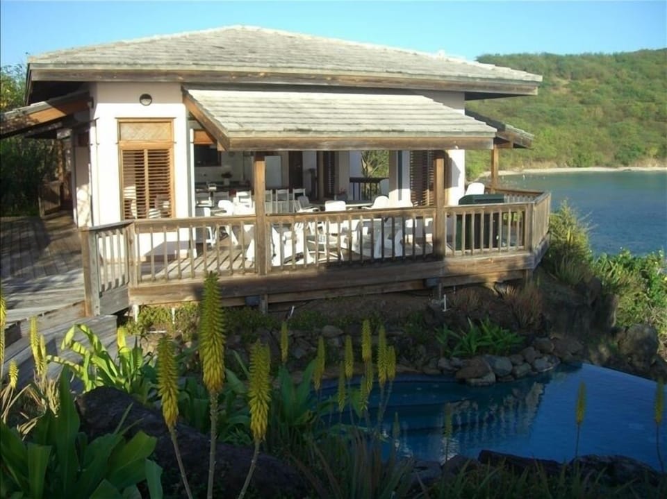 Terraces all around overlooking pool and ocean!