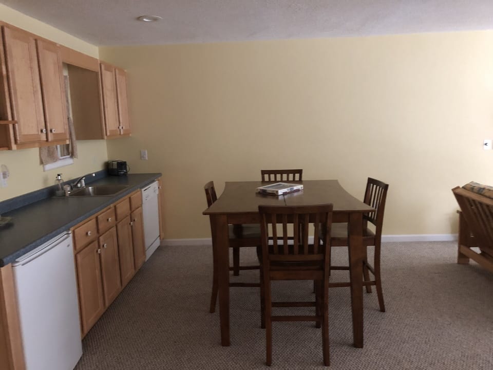 Lower level walkout has a second dining area. 