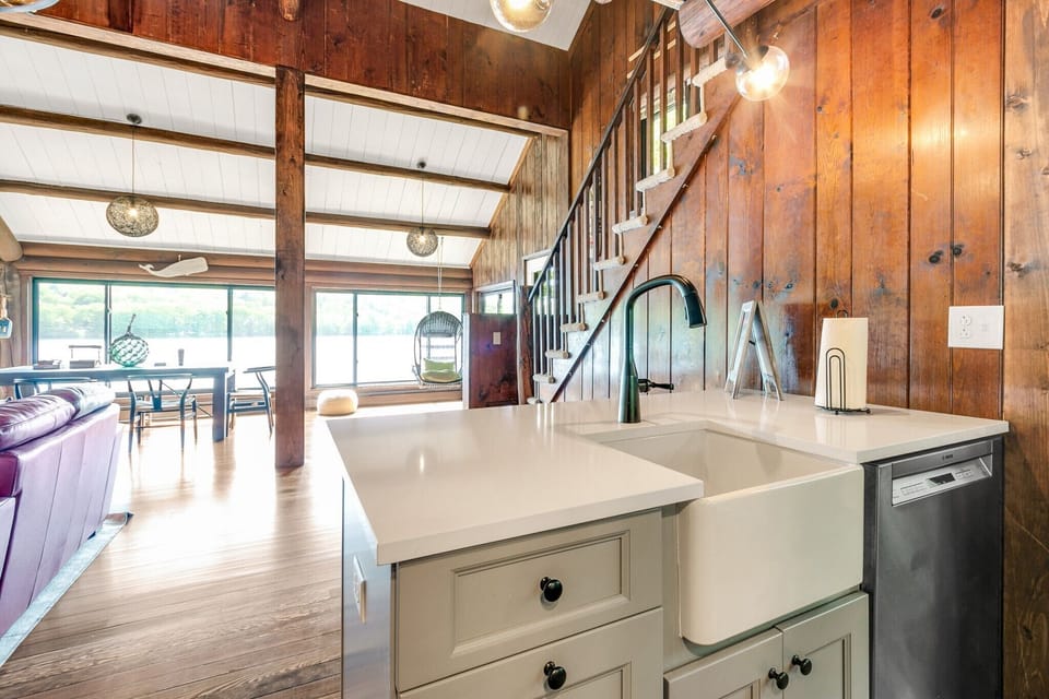Kitchen open to living room