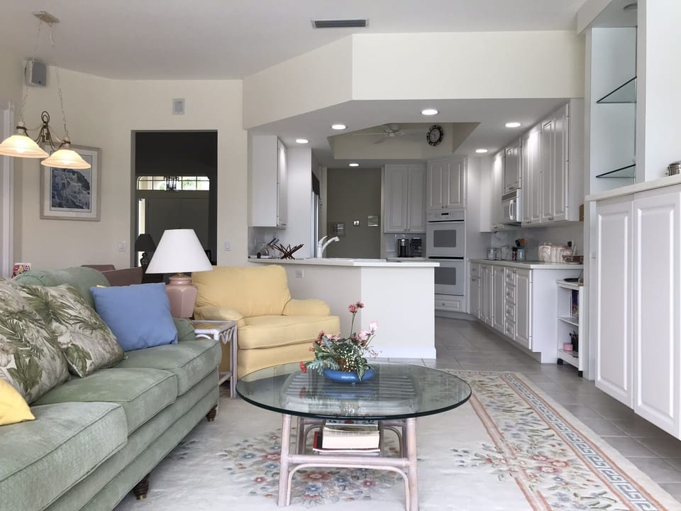 TV room into kitchen