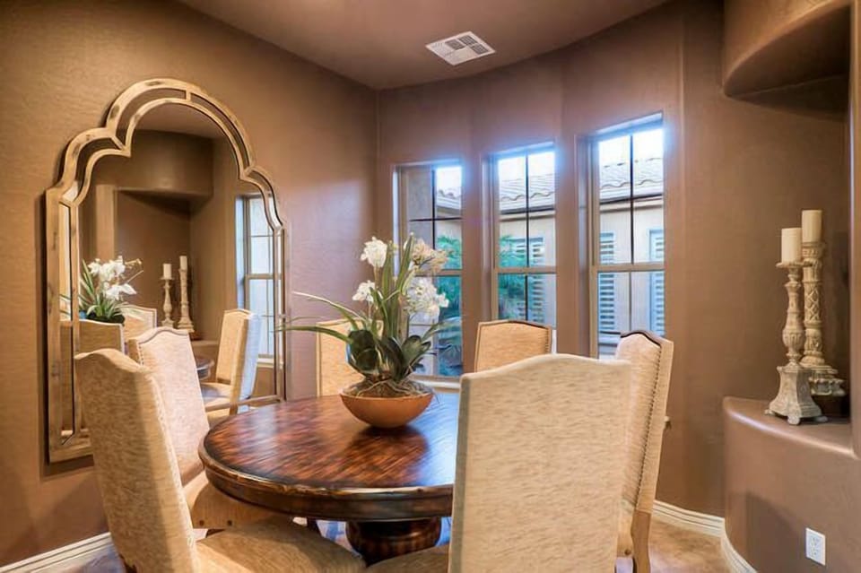 Lovely dining room for up to eight people.